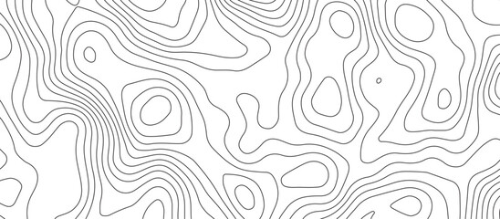 Fototapeta premium White luxury topographic lines map background .modern technology wave curve line contour map design .seamless geography grid vector illustration .