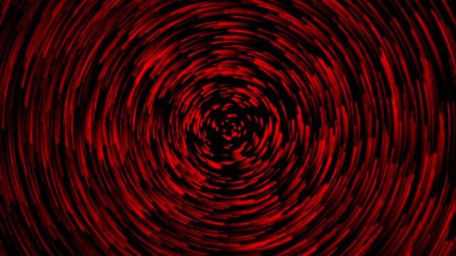 Red alert danger cosmic galaxy animated 4K looped video background. Atoms particles red pattern creative abstract dynamic animation