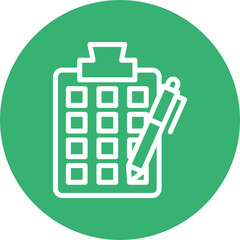 Voter List Vector Line White Circles Multicolors