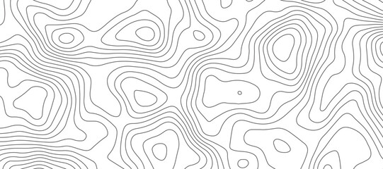 Fototapeta premium White luxury topographic lines map background .modern technology wave curve line contour map design .seamless geography grid vector illustration .