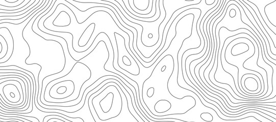 White luxury topographic lines map background .modern technology wave curve line contour map design .seamless geography grid vector illustration .