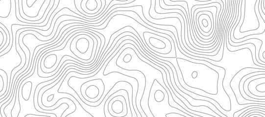 White luxury topographic lines map background .modern technology wave curve line contour map design .seamless geography grid vector illustration .