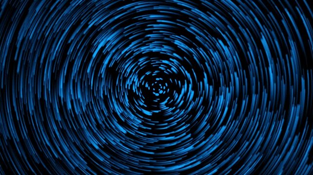Starfall blue cosmic galaxy animated 4K looped video background. Atoms particles blue neon pattern creative abstract dinamic animation