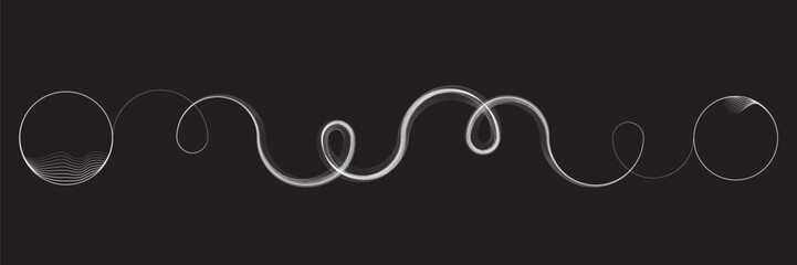 Abstract flow linear fluid  shapes .Curved lines pattern . Music sound wave . Vector illustration