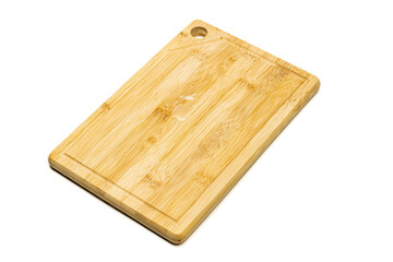 Wooden cutting board or chopping board. isolated in white background.