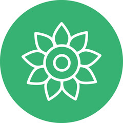 Winter Jasmine Vector Line White Circles Multicolors