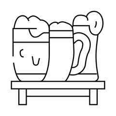 oktober fest beer festival event line icon vector. oktober fest beer festival event sign. isolated contour symbol black illustration