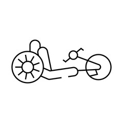 velomobile inclusive life line icon vector. velomobile inclusive life sign. isolated contour symbol black illustration
