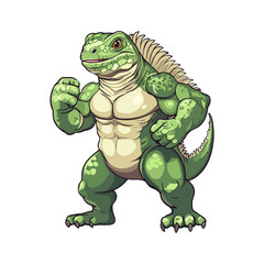 Fototapeta premium vector illustration icon about muscular animals