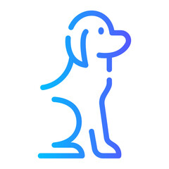 dog Line Gradient Icon