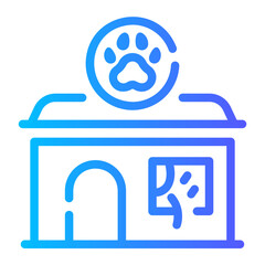 pet shop Line Gradient Icon