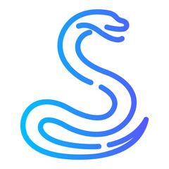 Naklejka premium snake Line Gradient Icon
