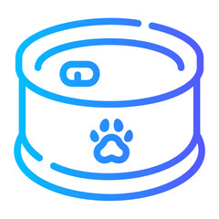 canned food Line Gradient Icon