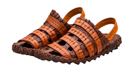 Stylish brown woven sandals perfect for summer outings and casual wear, offering comfort and a modern touch to any outfit.
