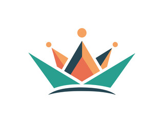 Modern Crown Logo with Sleek Lines - Minimalist Design