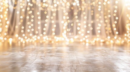 Obraz premium A room with a bunch of lights hanging from the ceiling