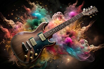 Obraz premium electric guitar in the night