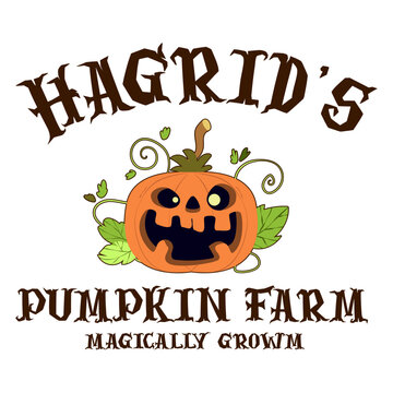 Vintage Fall Hagrid's Pumpkin SVG