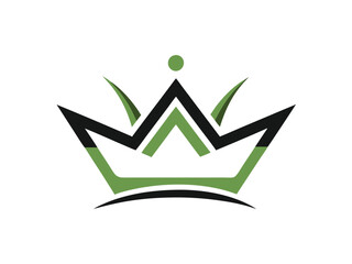 Modern Crown Logo with Sleek Lines - Minimalist Design