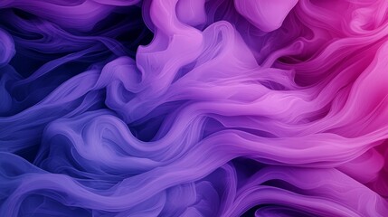 Obraz premium AI-generated vibrant fluid, lavender and violet hues, modern abstract liquid and smoke banner