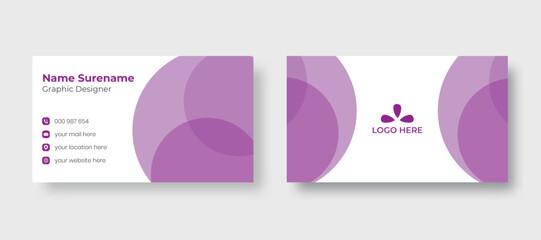 Fototapeta premium Modern minimal creative business card design template