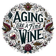 Aging Like a Fine Wine, typography