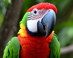Fototapeta premium Parrot Mimicking Human Expressions with a Hilarious Twist