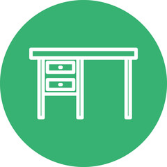 Desk Vector Line White Circles Multicolors