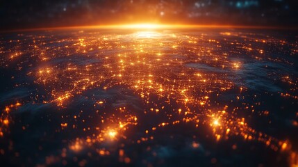 Fototapeta premium Global freight routes demonstrate efficient connectivity between origin and destination, whether by sea, land or air.