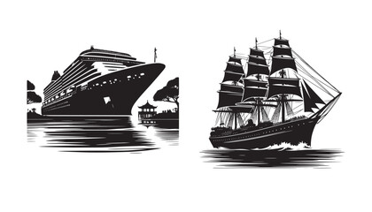 Passenger Ships silhouette