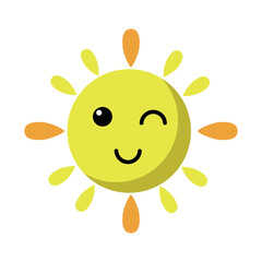 cute sun illustration