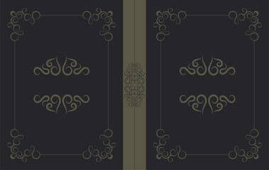 Ornamental book cover design template