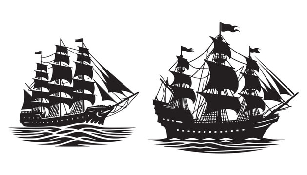 ship silhouette vector