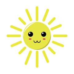cute sun illustration