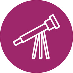 Telescope Vector Line White Circles Multicolors