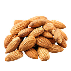 Fototapeta premium almonds on transparent background, clipping path, png 