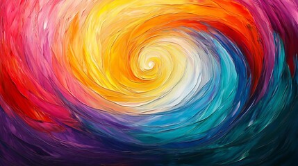Abstract painting with vibrant, swirling colors, Swirling colors, Expressive abstract art