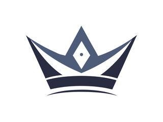 Modern Crown Logo with Sleek Lines - Minimalist Design