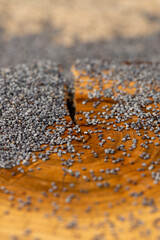 scattered poppy seeds for cooking