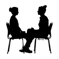 vector silhouette of a Behaviour therapy