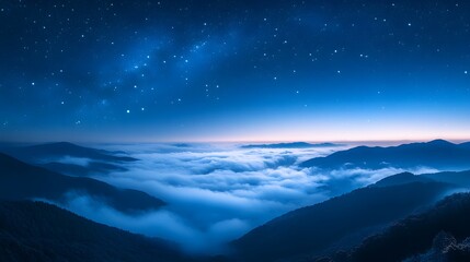 Celestial Beauty. Serene night sky filled with dazzling stars