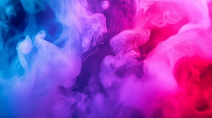 Fototapeta premium Abstract Colored Smoke with Neon Pink, Purple, and Blue Swirls