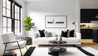 Beautiful modern living room interior