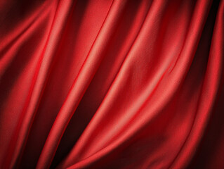 Elegant red silk fabric draping gracefully, showcasing smooth texture and rich color that enhances various artistic designs.