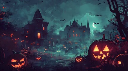 Castle place for Halloween party, All kinds of party supplies Halloween, Happy Halloween