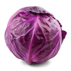 Fototapeta premium Red cabbage isolated on white background.