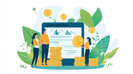 Financial Growth with Team and Gold Coins ..