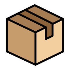 Box Vector Filled Icon Design