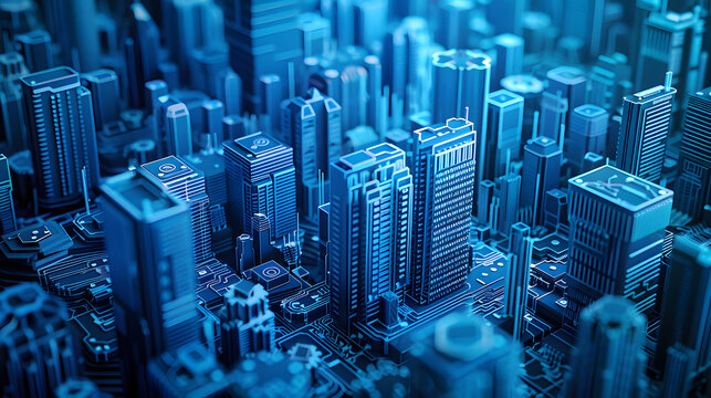 3D technology sense city miniature model