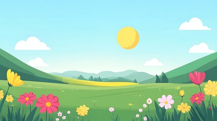 Obraz premium Sunny Day in a Lush Meadow